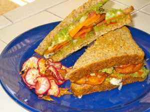 Sweet Potato-Guacamole Sandwich