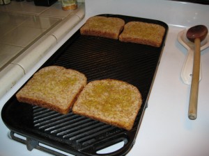 Grilling bread