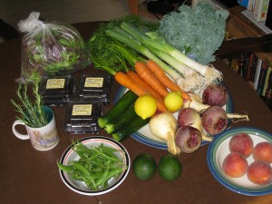 CSA box contents for June 18