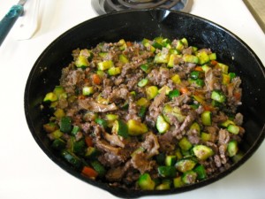 Zucchini and meat